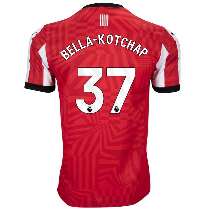 Men Football Armel Bella-Kotchap #37 Red White Home Jersey 2024/25 T-Shirt Australia