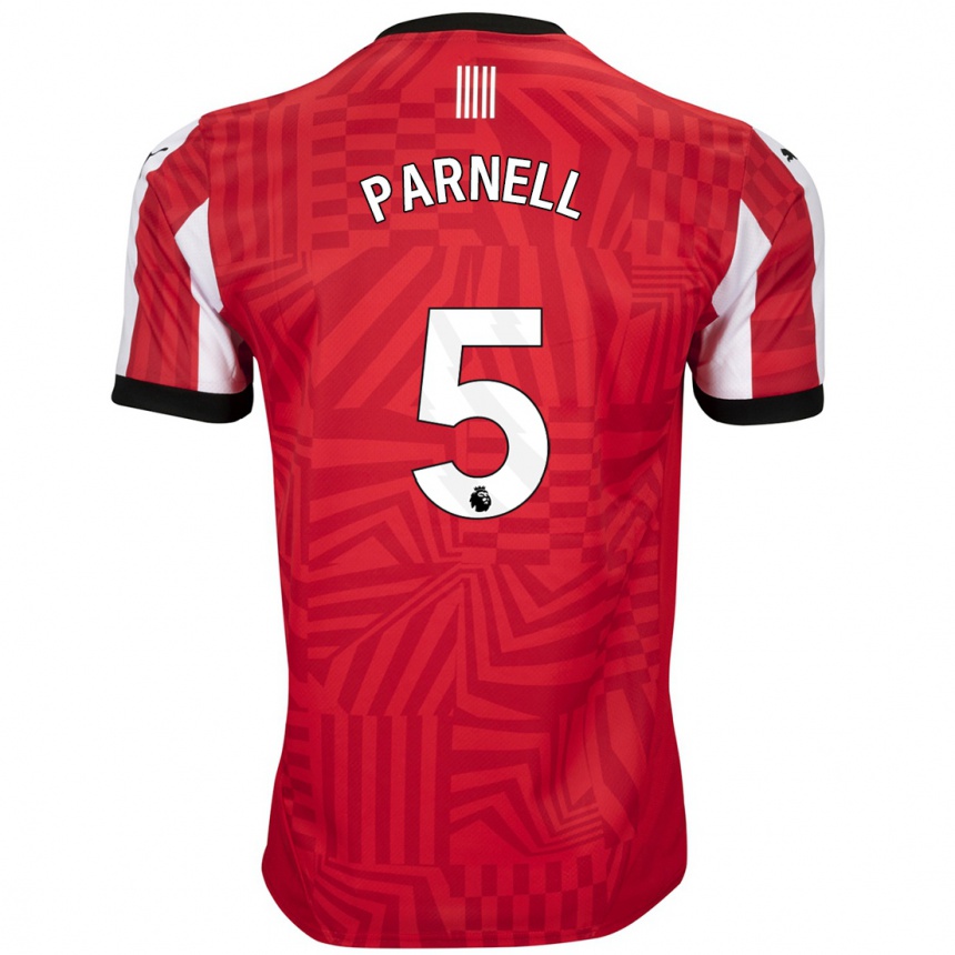 Men Football Rosanna Parnell #5 Red White Home Jersey 2024/25 T-Shirt Australia