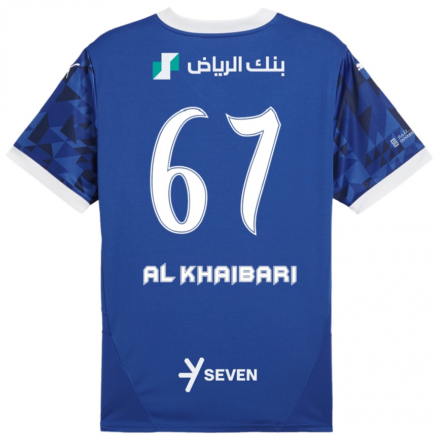 Men Football Mohammed Al-Khaibari #67 Dark Blue White Home Jersey 2024/25 T-Shirt Australia