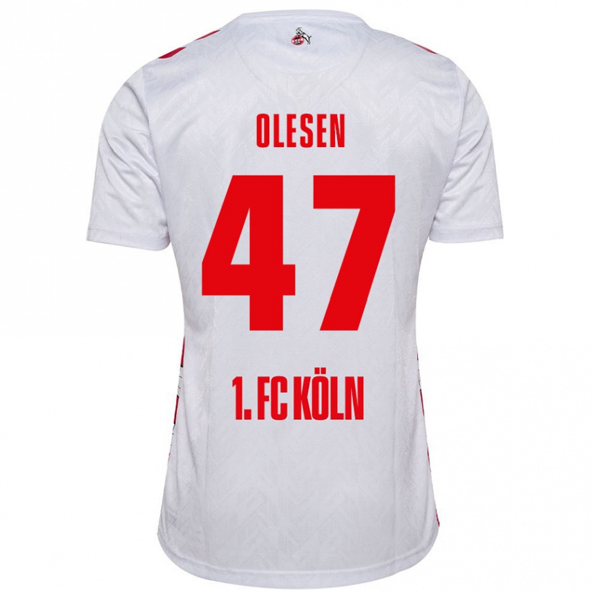 Men Football Mathias Olesen #47 White Red Home Jersey 2024/25 T-Shirt Australia