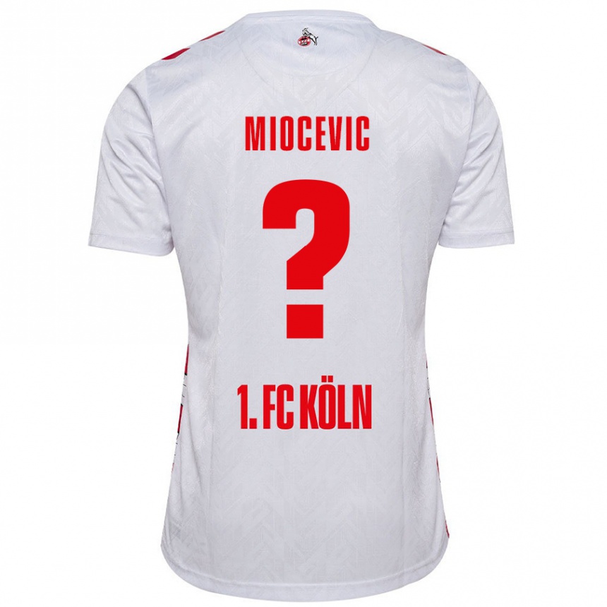 Men Football Gabriel Miocevic #0 White Red Home Jersey 2024/25 T-Shirt Australia