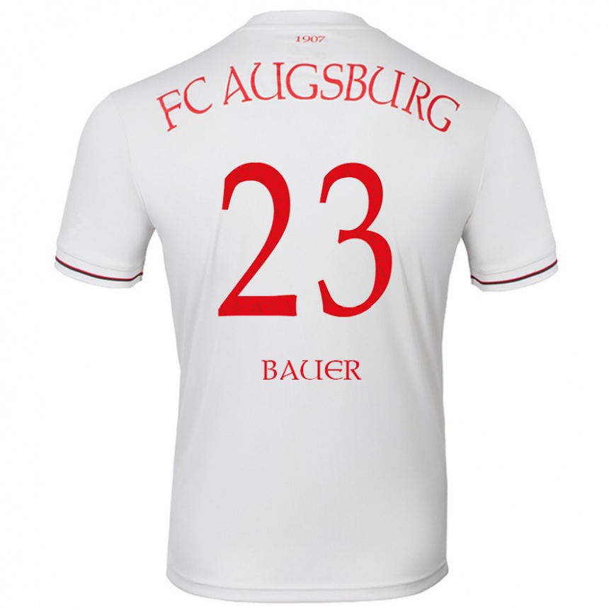 Men Football Maximilian Bauer #23 White Home Jersey 2024/25 T-Shirt Australia