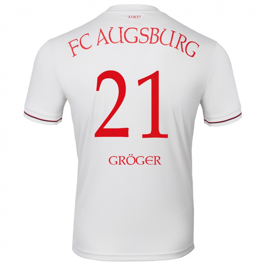 Men Football Elias Gröger #21 White Home Jersey 2024/25 T-Shirt Australia