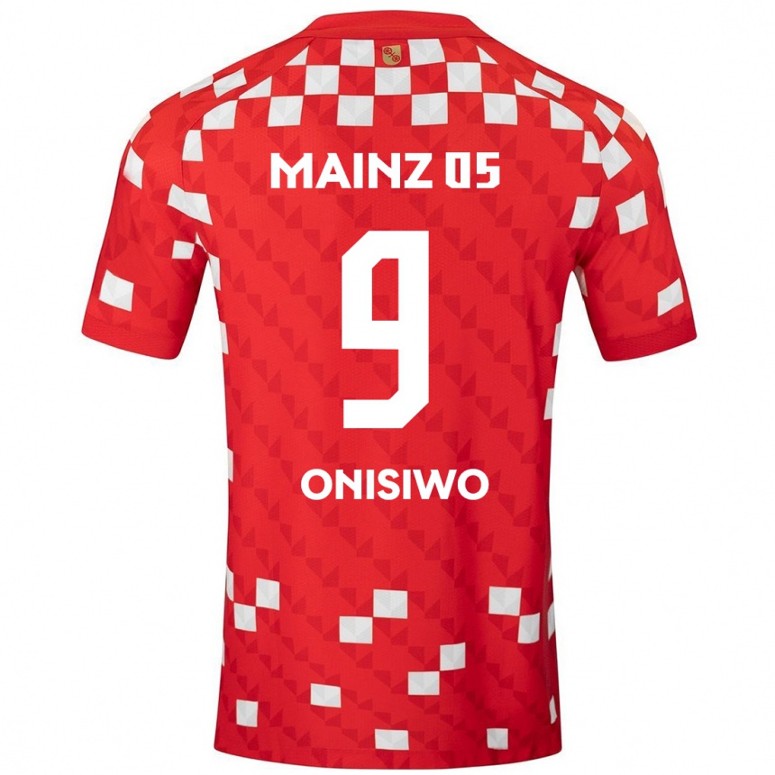 Men Football Karim Onisiwo #9 White Red Home Jersey 2024/25 T-Shirt Australia