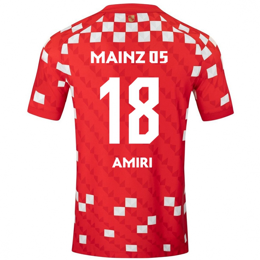 Men Football Nadiem Amiri #18 White Red Home Jersey 2024/25 T-Shirt Australia