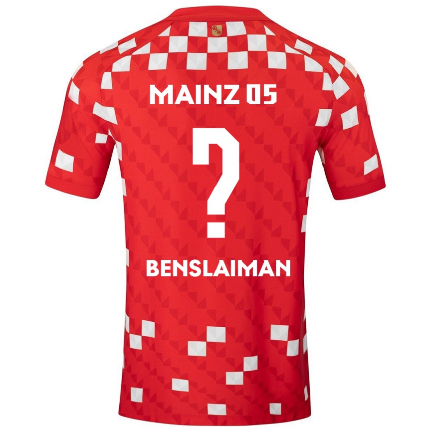 Men Football Mohamed Benslaiman #0 White Red Home Jersey 2024/25 T-Shirt Australia