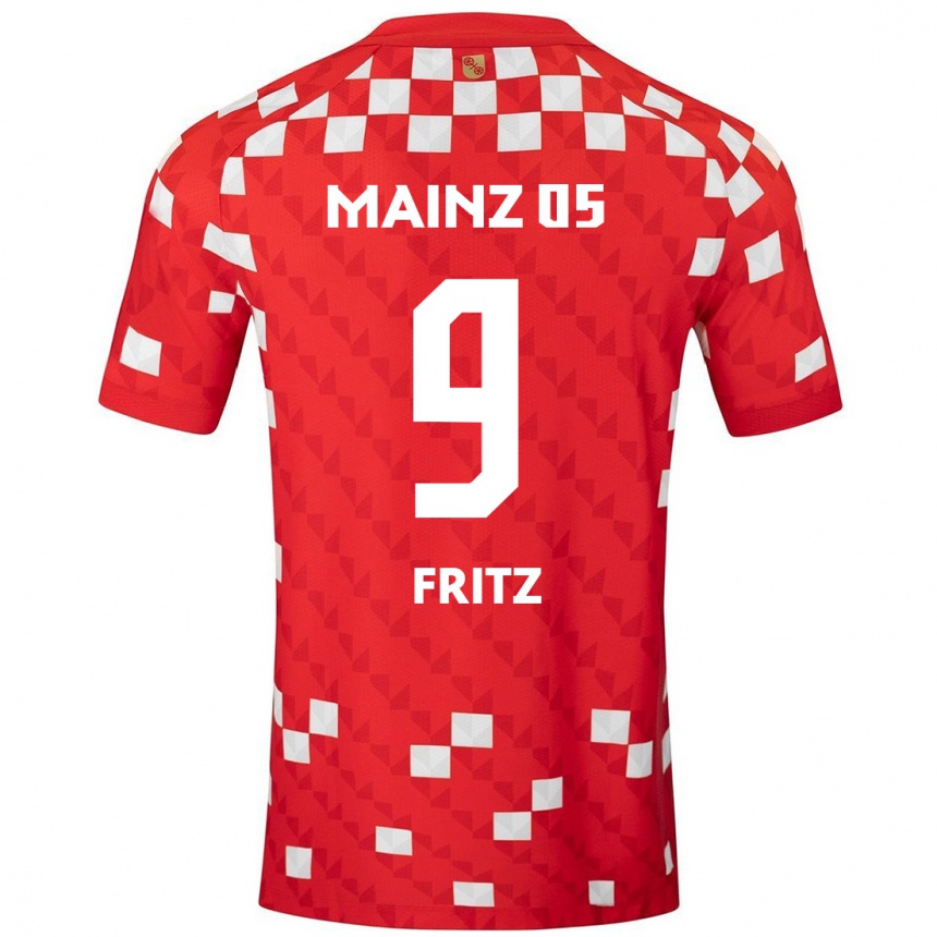 Men Football April Fritz #9 White Red Home Jersey 2024/25 T-Shirt Australia