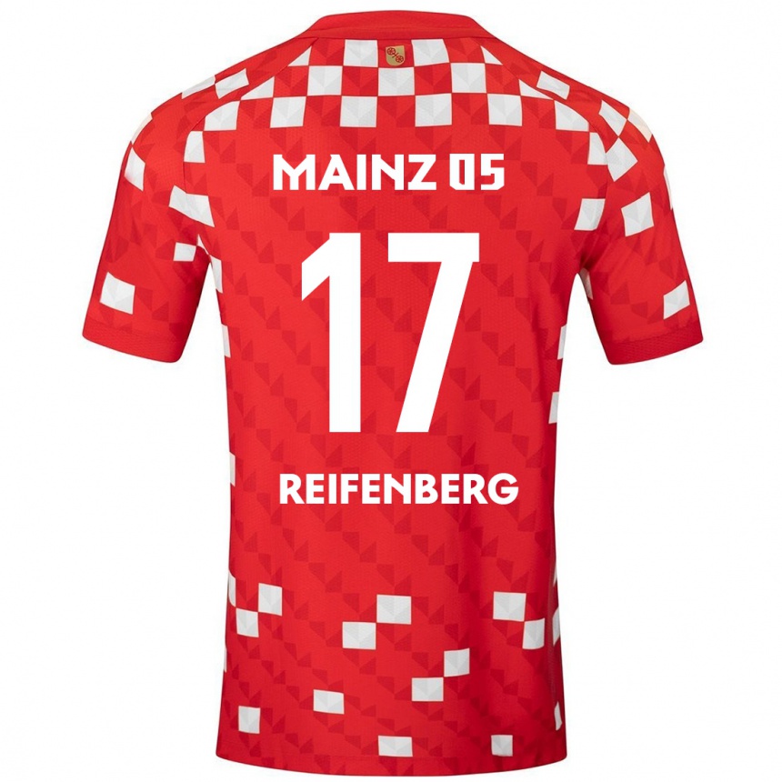 Men Football Michelle Reifenberg #17 White Red Home Jersey 2024/25 T-Shirt Australia