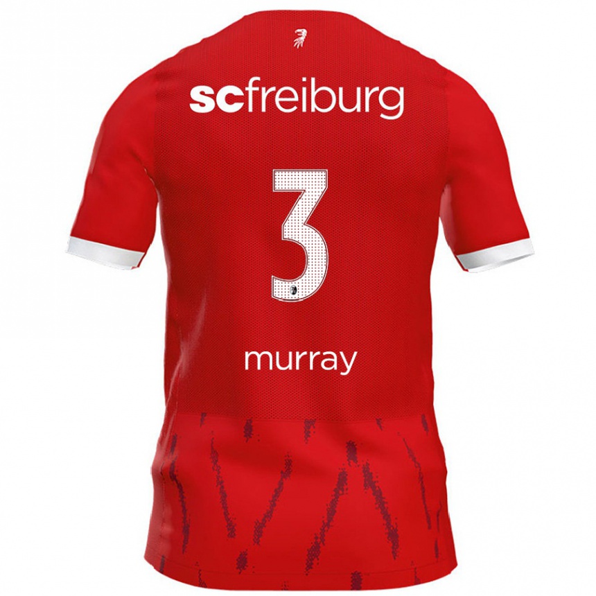 Men Football Drew Murray #3 Red Home Jersey 2024/25 T-Shirt Australia