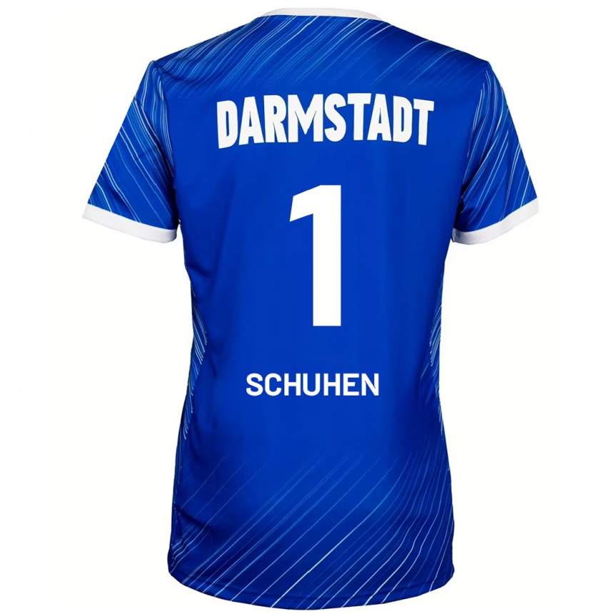 Men Football Marcel Schuhen #1 Blue White Home Jersey 2024/25 T-Shirt Australia