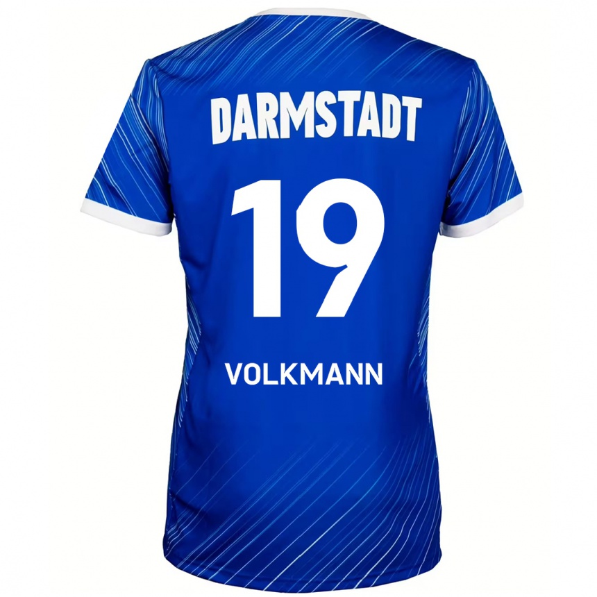 Men Football Japhet Volkmann #19 Blue White Home Jersey 2024/25 T-Shirt Australia