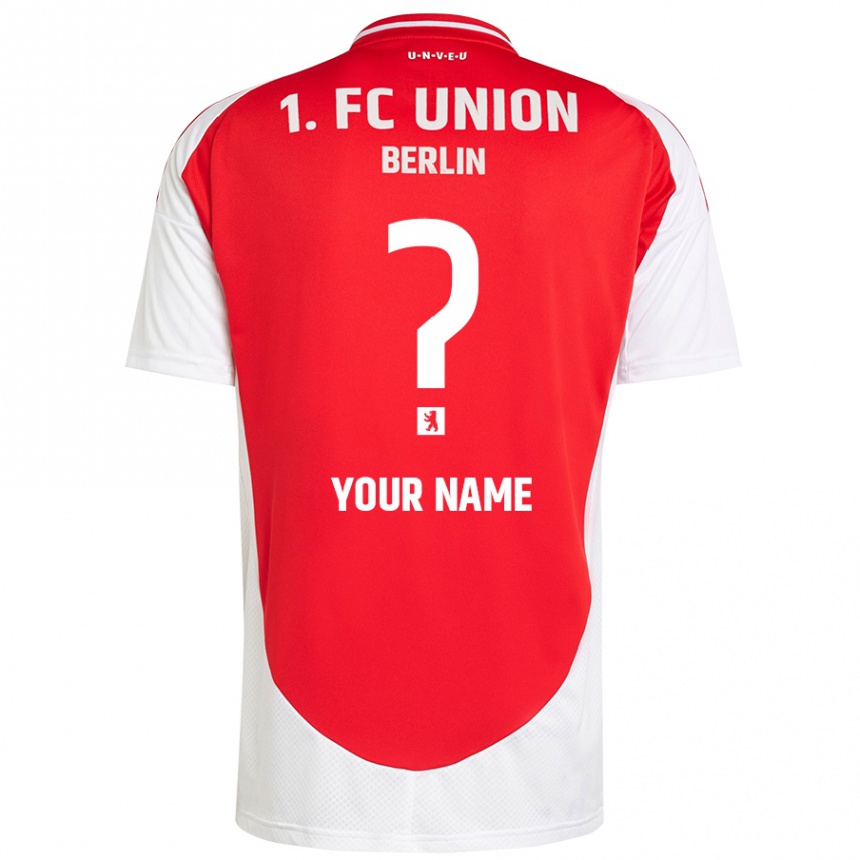 Men Football Your Name #0 Red White Home Jersey 2024/25 T-Shirt Australia