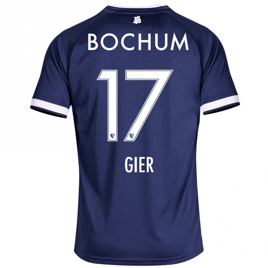 Men Football Madeline Gier #17 Dark Blue Home Jersey 2024/25 T-Shirt Australia