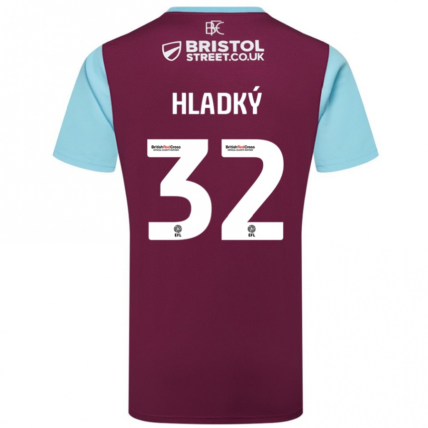 Men Football Vaclav Hladky #32 Burgundy Sky Blue Home Jersey 2024/25 T-Shirt Australia