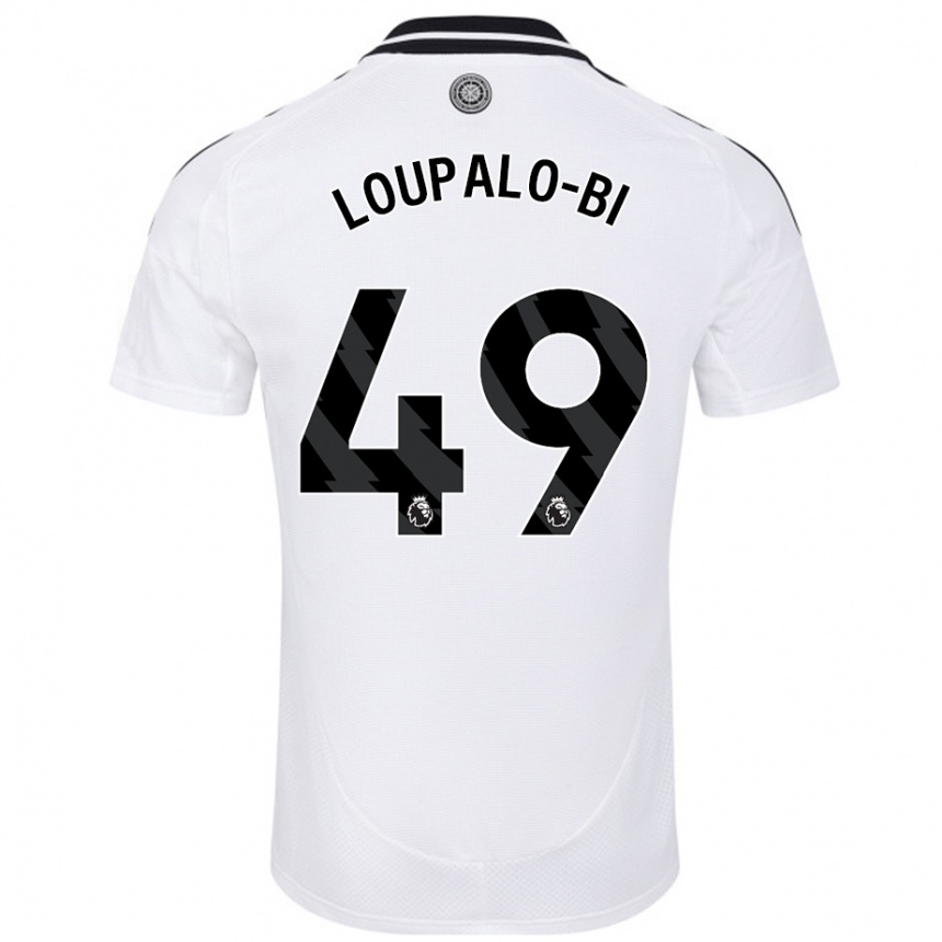 Men Football Aaron Loupalo-Bi #49 White Home Jersey 2024/25 T-Shirt Australia