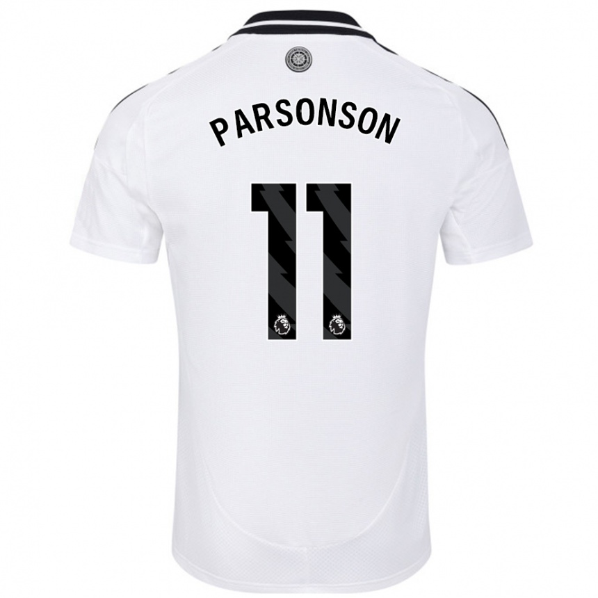 Men Football Madi Parsonson #11 White Home Jersey 2024/25 T-Shirt Australia