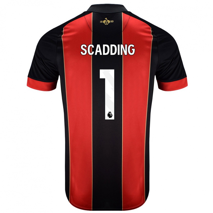 Men Football Katie Scadding #1 Red Black Home Jersey 2024/25 T-Shirt Australia