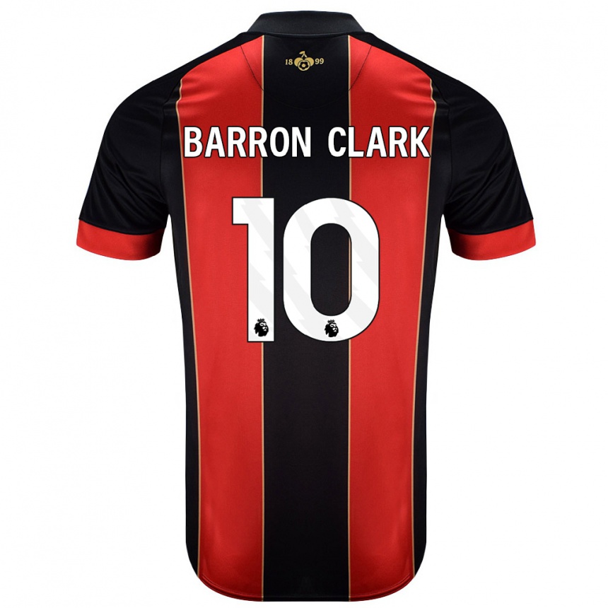 Men Football Molly Barron-Clark #10 Red Black Home Jersey 2024/25 T-Shirt Australia