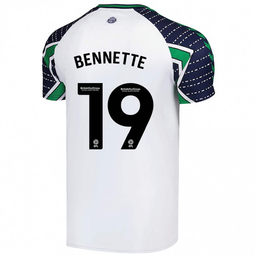 Men Football Jewison Bennette #19 White Away Jersey 2024/25 T-Shirt Australia