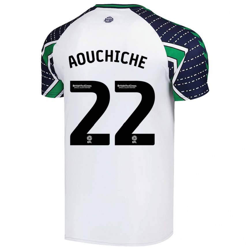 Men Football Adil Aouchiche #22 White Away Jersey 2024/25 T-Shirt Australia