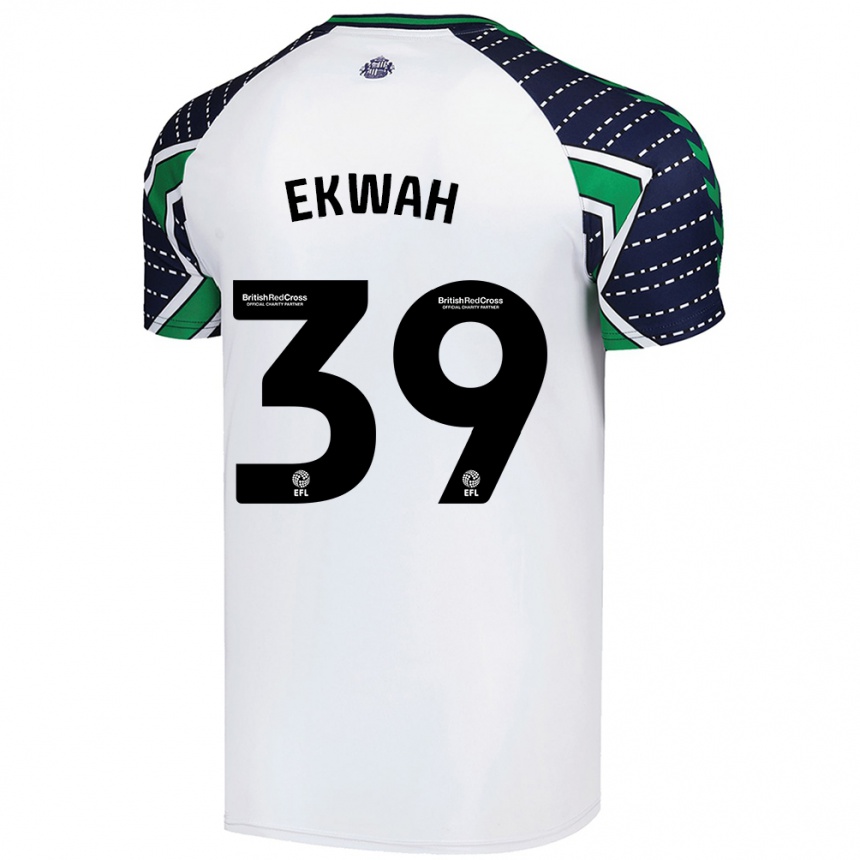 Men Football Pierre Ekwah #39 White Away Jersey 2024/25 T-Shirt Australia