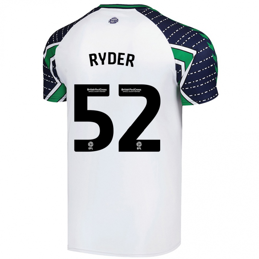 Men Football Joe Ryder #52 White Away Jersey 2024/25 T-Shirt Australia