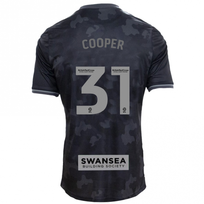 Men Football Oliver Cooper #31 Black Away Jersey 2024/25 T-Shirt Australia