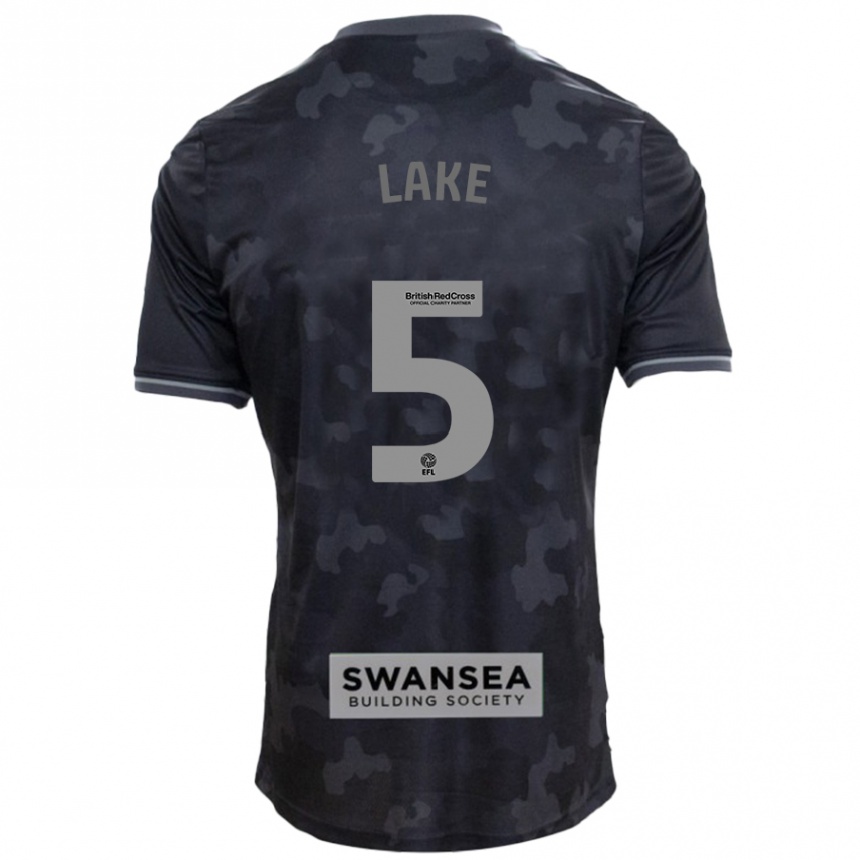 Men Football Ellie Lake #5 Black Away Jersey 2024/25 T-Shirt Australia