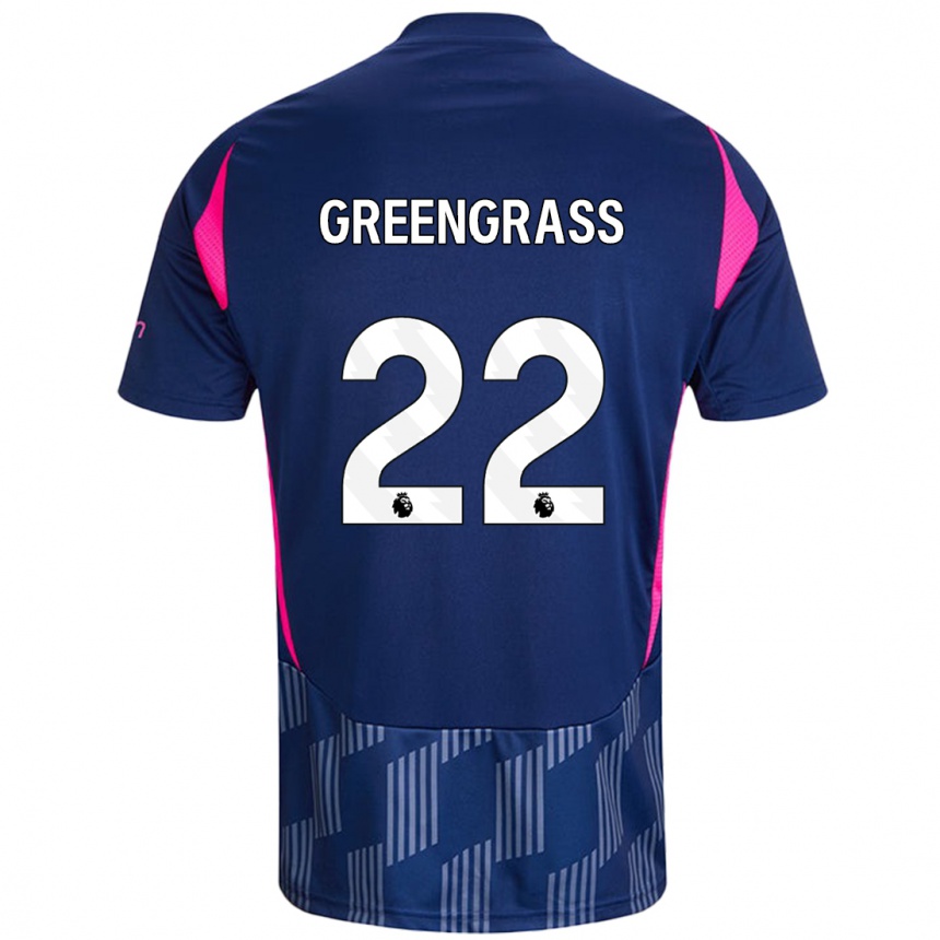 Men Football Charlotte Greengrass #22 Royal Blue Pink Away Jersey 2024/25 T-Shirt Australia