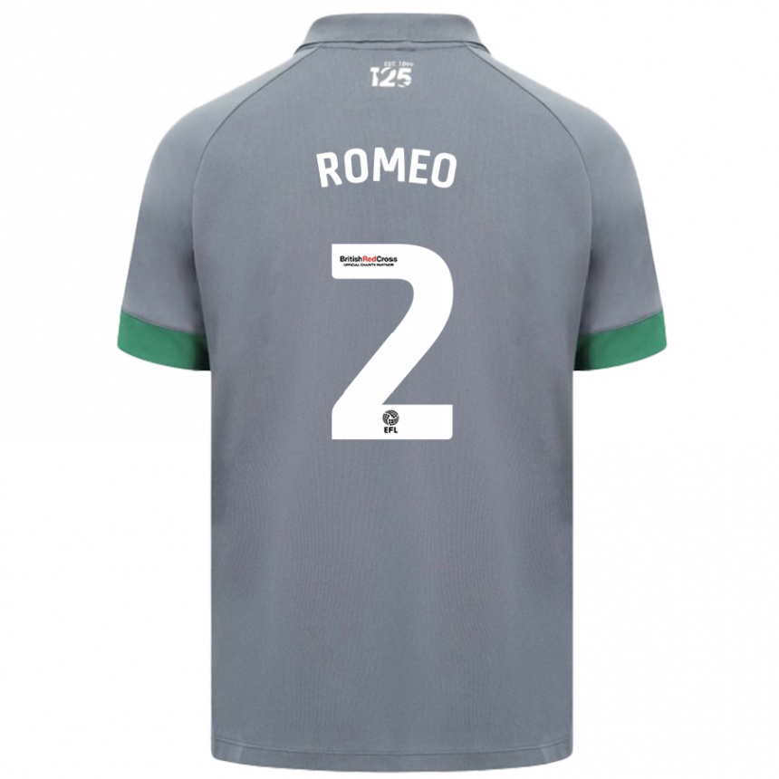 Men Football Mahlon Romeo #2 Dark Gray Away Jersey 2024/25 T-Shirt Australia