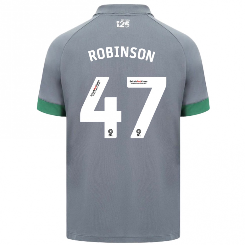 Men Football Callum Robinson #47 Dark Gray Away Jersey 2024/25 T-Shirt Australia