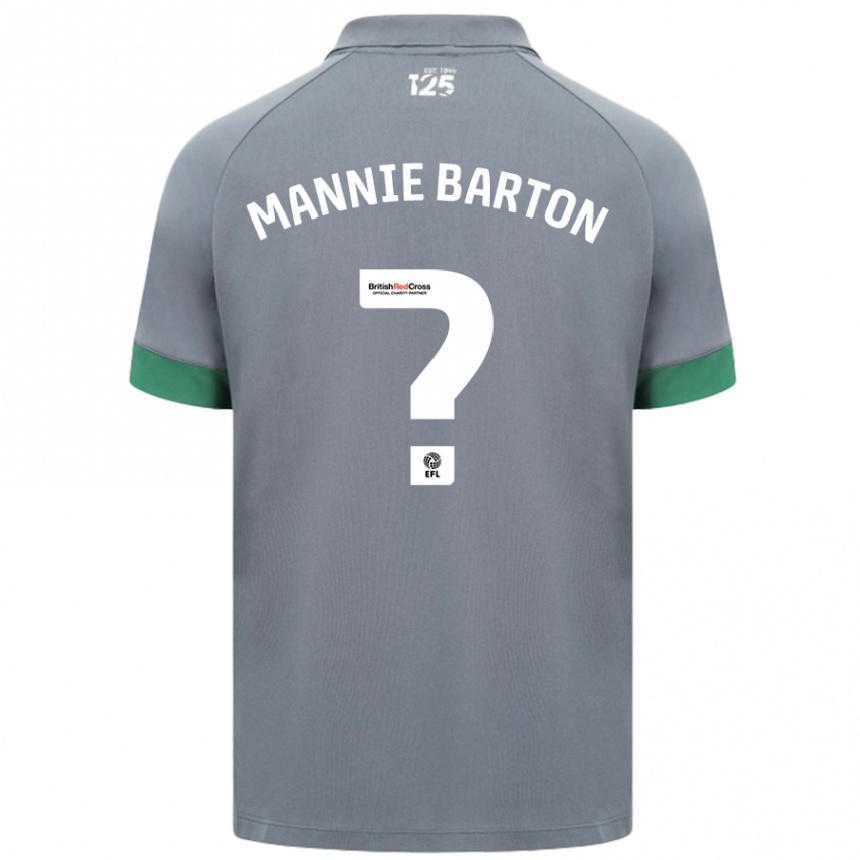 Men Football Mannie Barton #0 Dark Gray Away Jersey 2024/25 T-Shirt Australia