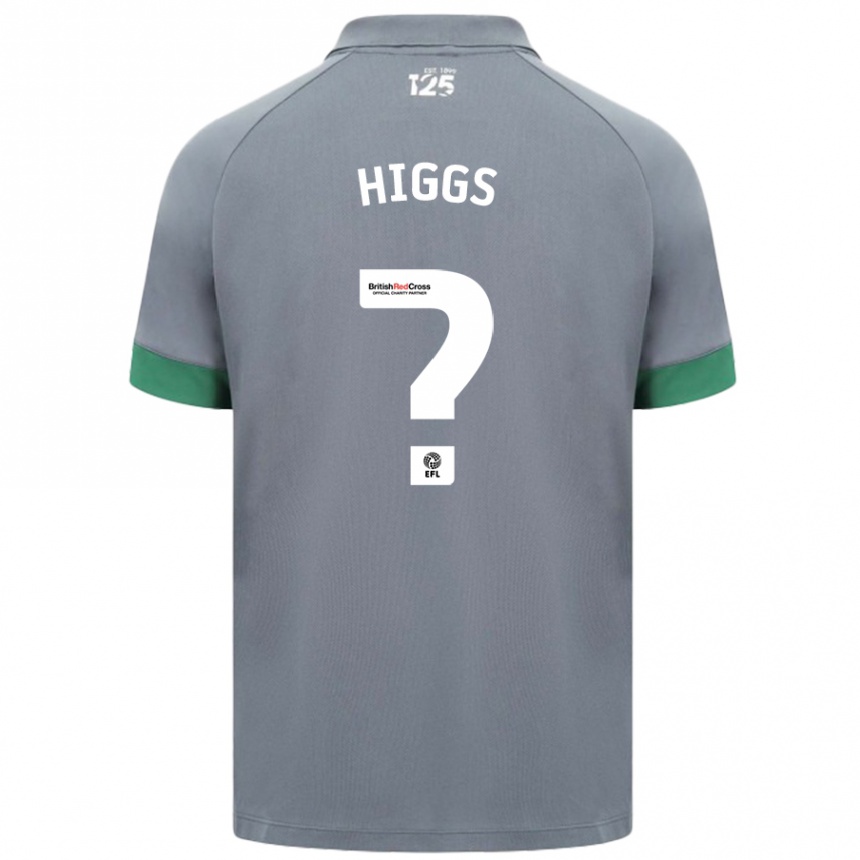 Men Football Daniel Higgs #0 Dark Gray Away Jersey 2024/25 T-Shirt Australia