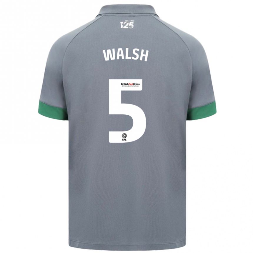 Men Football Siobhan Walsh #5 Dark Gray Away Jersey 2024/25 T-Shirt Australia