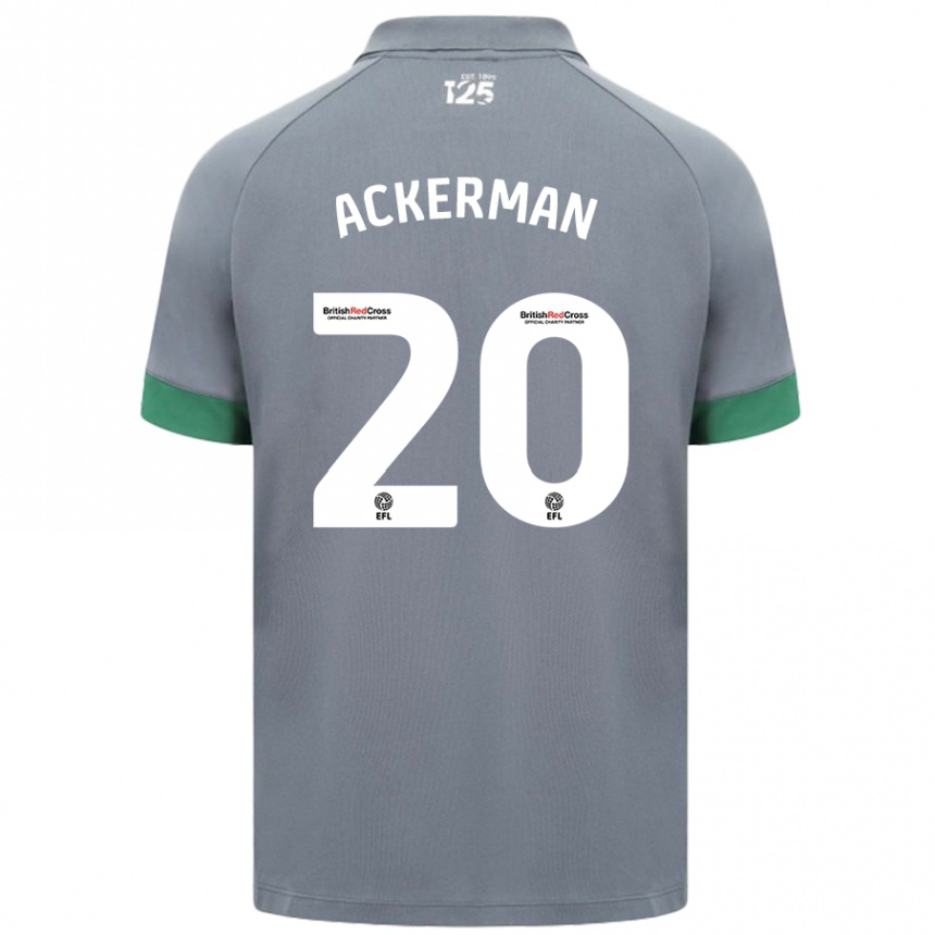 Men Football Mali Ackerman #20 Dark Gray Away Jersey 2024/25 T-Shirt Australia