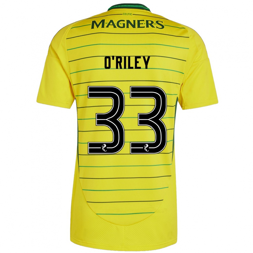 Men Football Matt O'riley #33 Yellow Away Jersey 2024/25 T-Shirt Australia