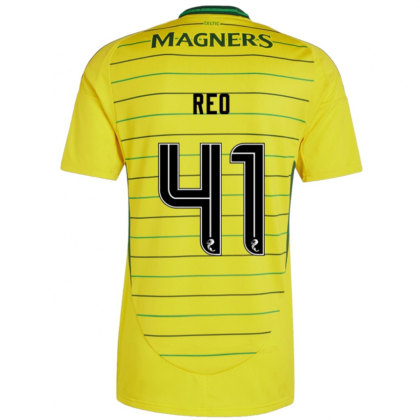 Men Football Reo Hatate #41 Yellow Away Jersey 2024/25 T-Shirt Australia