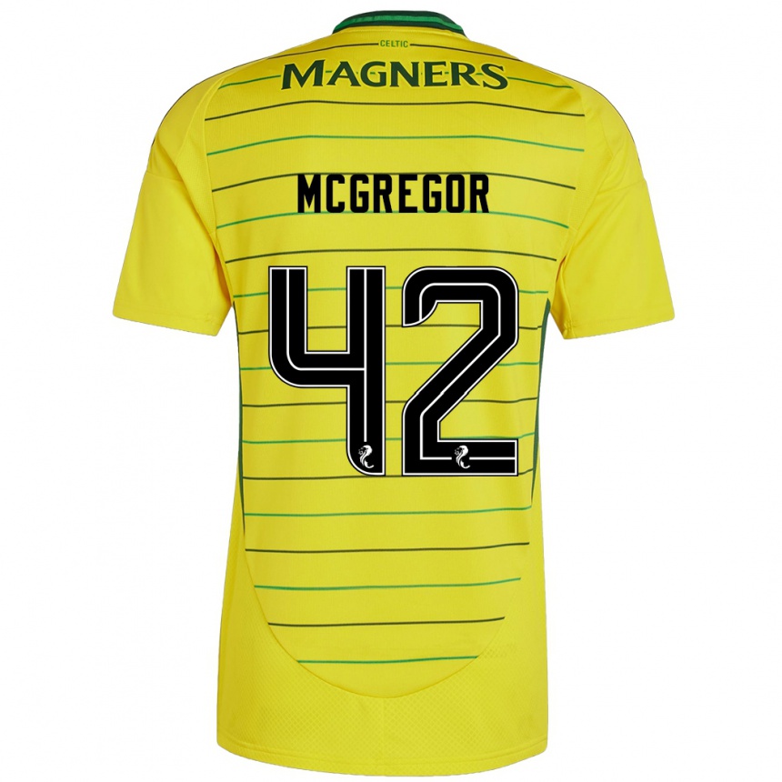 Men Football Callum Mcgregor #42 Yellow Away Jersey 2024/25 T-Shirt Australia