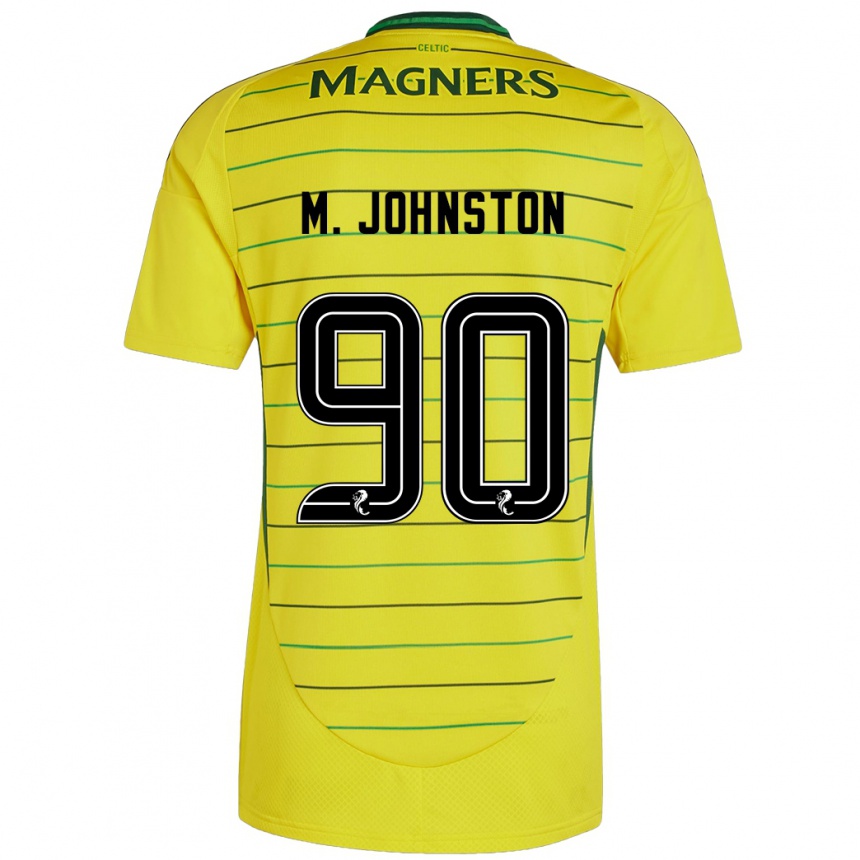 Men Football Mikey Johnston #90 Yellow Away Jersey 2024/25 T-Shirt Australia