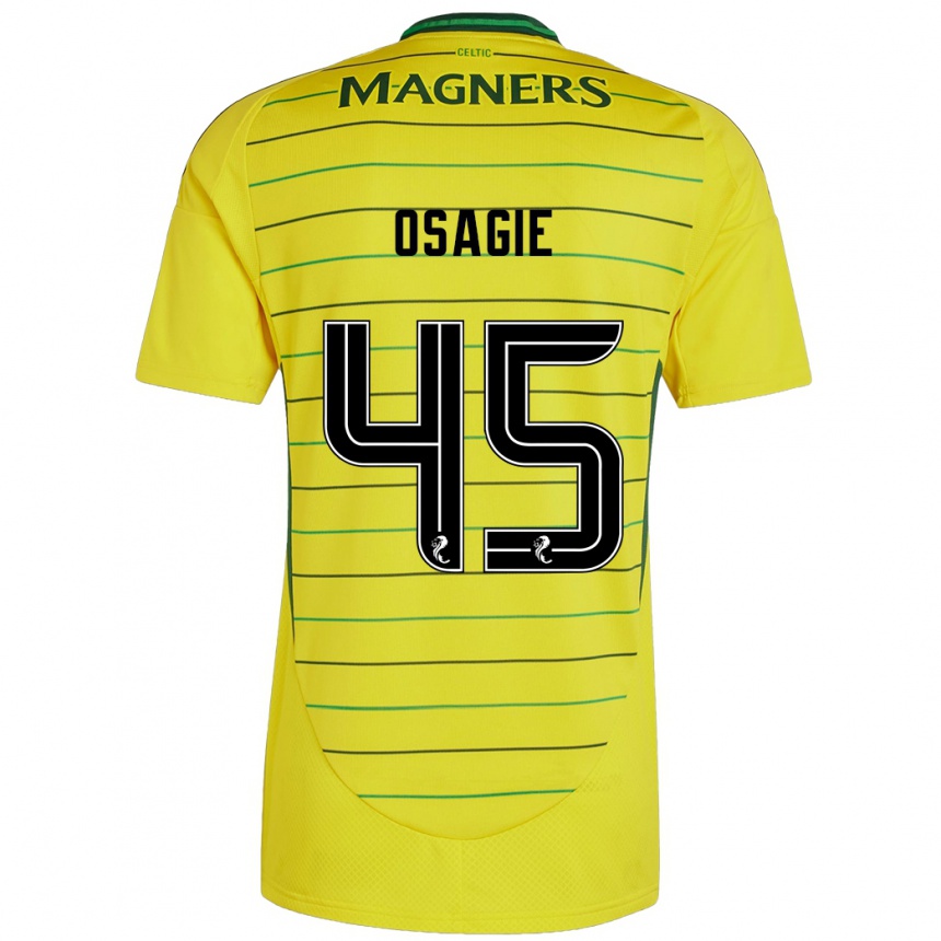 Men Football Justin Osagie #45 Yellow Away Jersey 2024/25 T-Shirt Australia