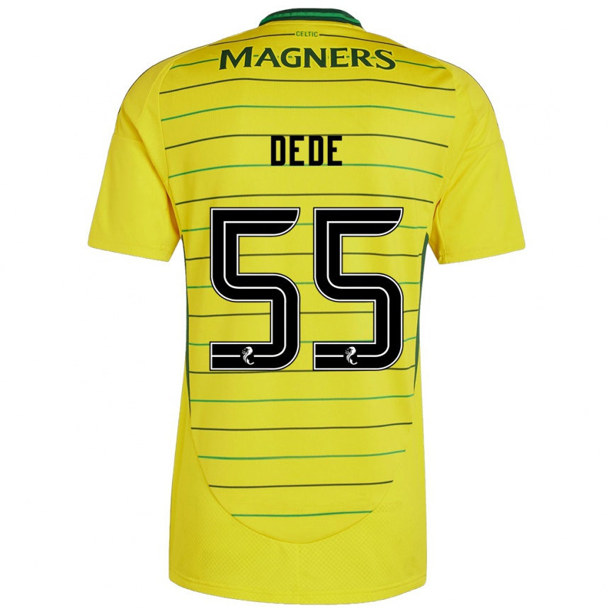 Men Football Josh Dede #55 Yellow Away Jersey 2024/25 T-Shirt Australia