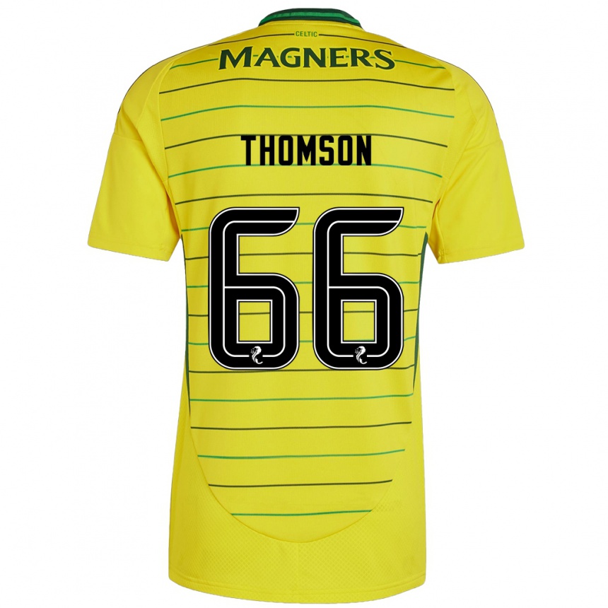 Men Football Corey Thomson #66 Yellow Away Jersey 2024/25 T-Shirt Australia