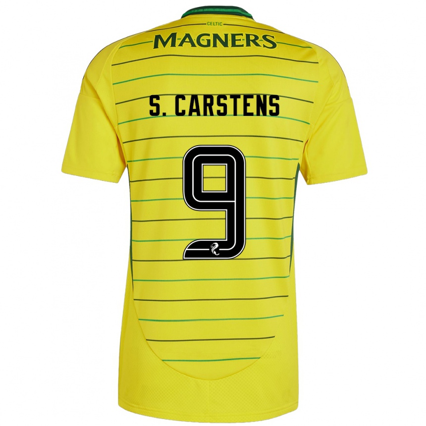 Men Football Signe Carstens #9 Yellow Away Jersey 2024/25 T-Shirt Australia