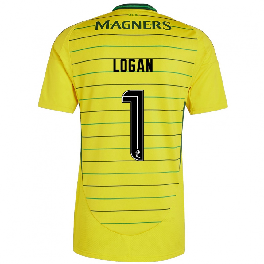 Men Football Chloe Logan #1 Yellow Away Jersey 2024/25 T-Shirt Australia