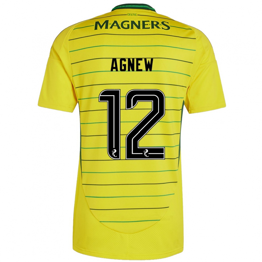 Men Football Murphy Agnew #12 Yellow Away Jersey 2024/25 T-Shirt Australia