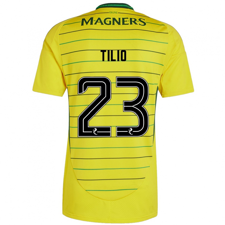 Men Football Marco Tilio #23 Yellow Away Jersey 2024/25 T-Shirt Australia