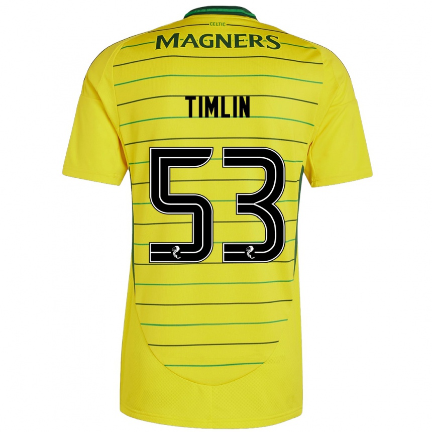 Men Football Sophie Timlin #53 Yellow Away Jersey 2024/25 T-Shirt Australia