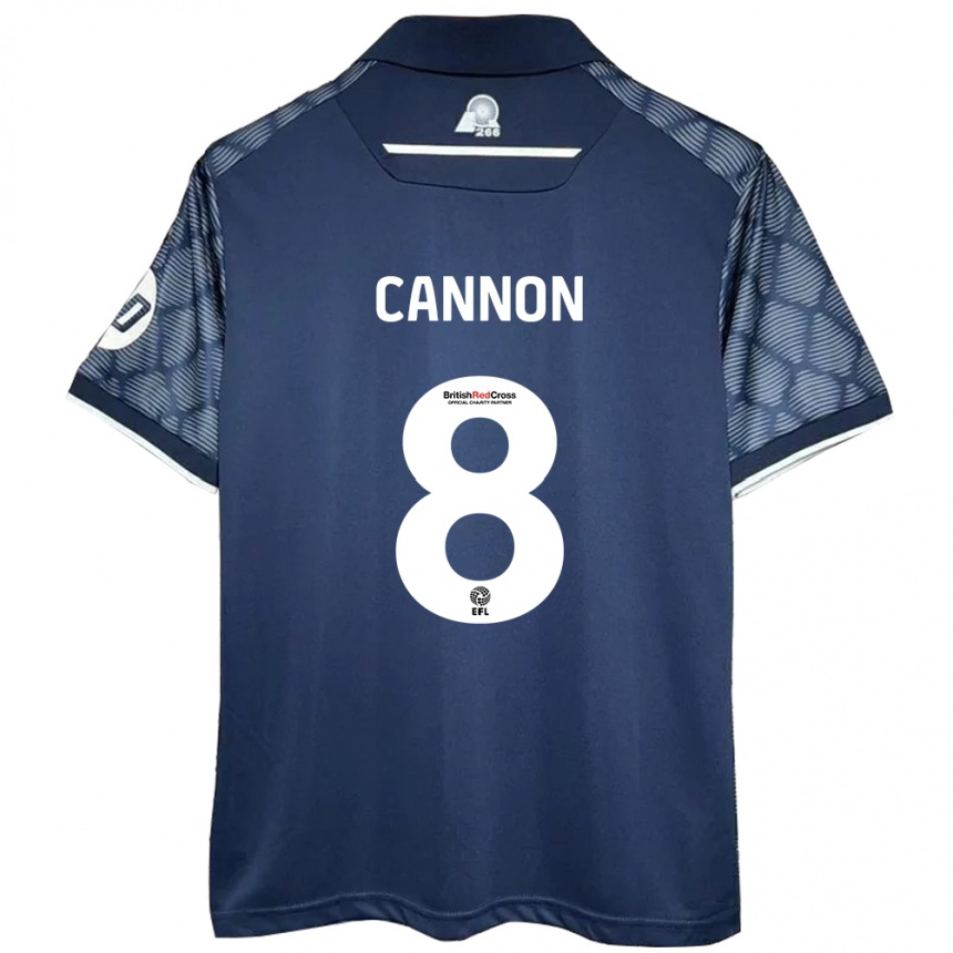 Men Football Andy Cannon #8 Black Away Jersey 2024/25 T-Shirt Australia