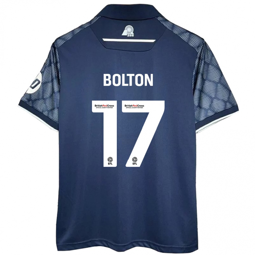 Men Football Luke Bolton #17 Black Away Jersey 2024/25 T-Shirt Australia