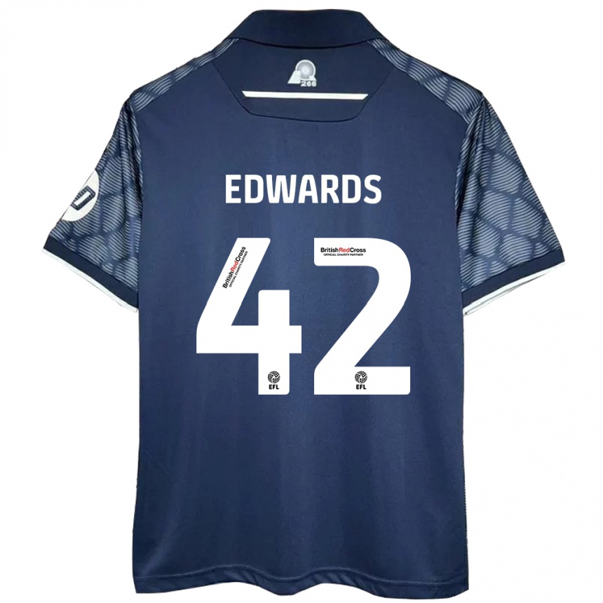 Men Football Callum Edwards #42 Black Away Jersey 2024/25 T-Shirt Australia